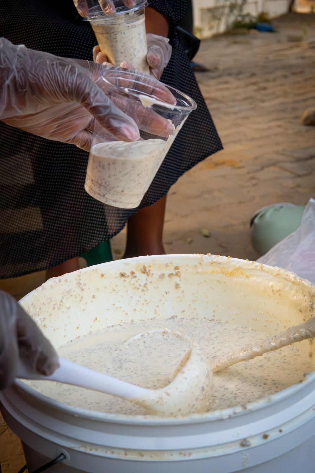 Préparation du thiakry en pots