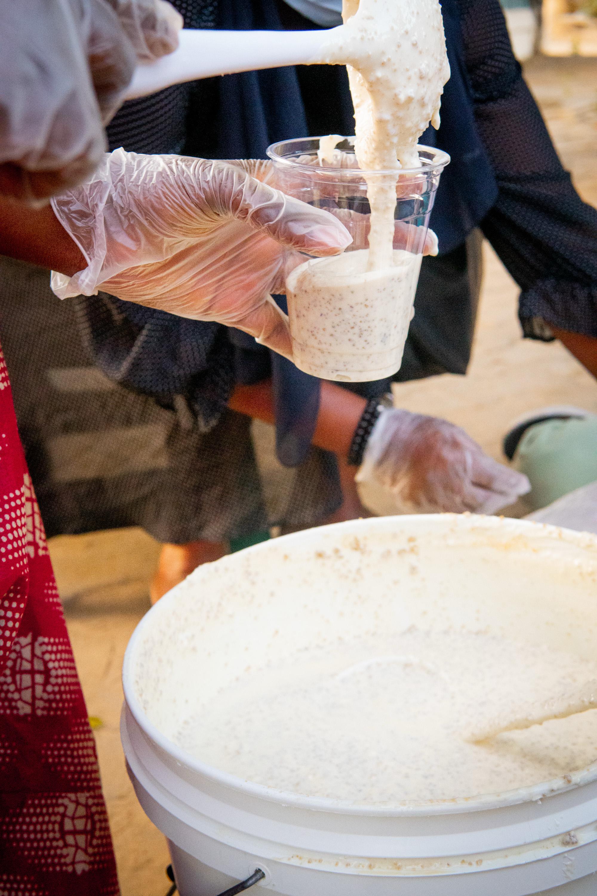 Service du thiakry dans les verres